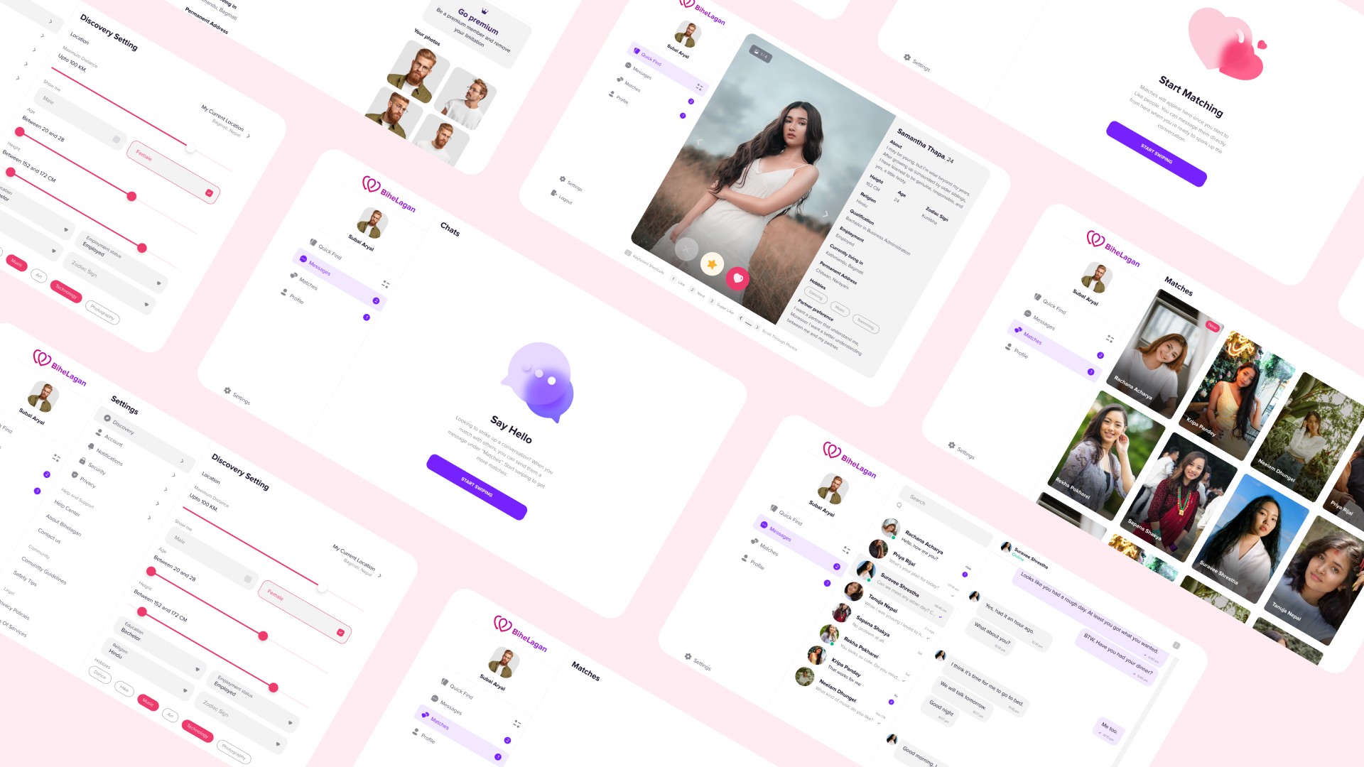 Bihelagan web app ui screens