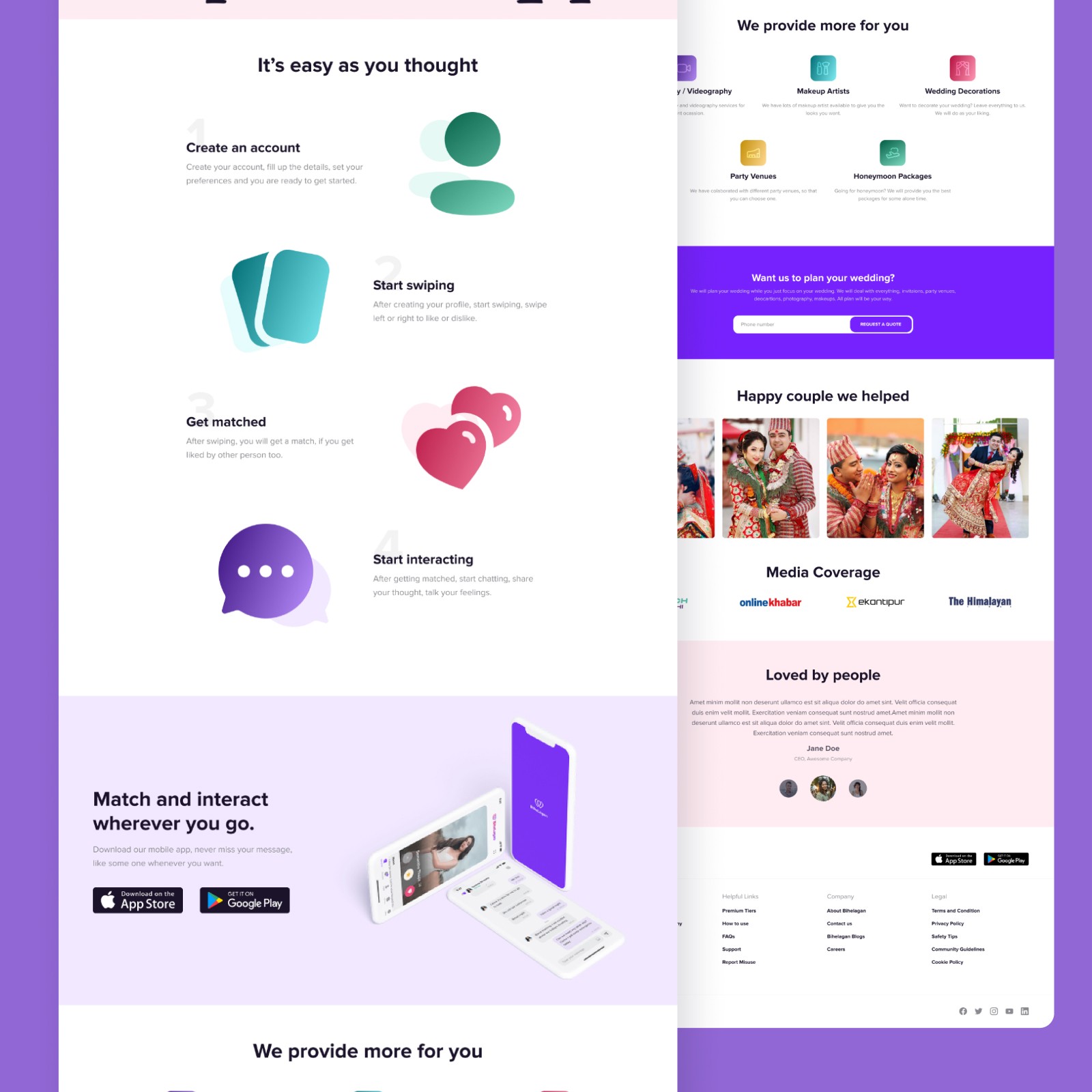 Bihelagan landing page