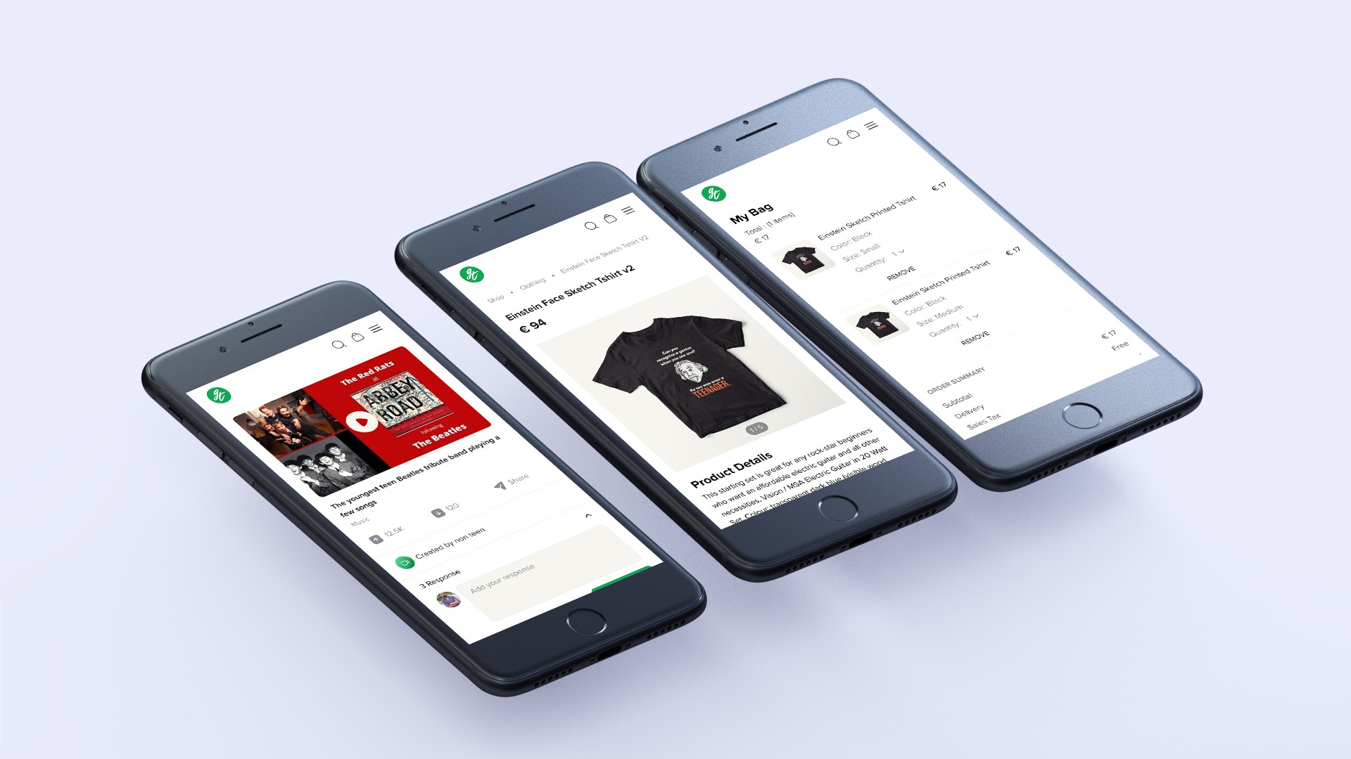 Mobile UI Screens of goodteens.online